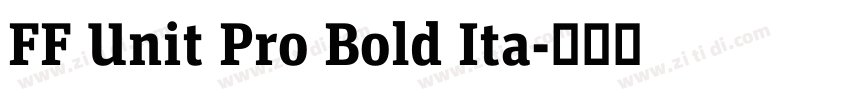 FF Unit Pro Bold Ita字体转换